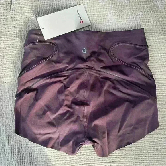 Lululemon Purple Nulux Tight-Fit Track Shorts Running 2.5” - Size 6 - Picture 5 of 5